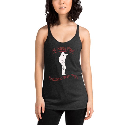 Women's Racerback Tank Standing Photographer - Distressed Look